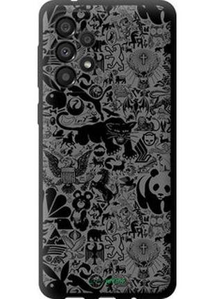 Чохол на samsung galaxy a33 5g a336b чорно-сірий стікер бомбінг "2432b-2584-7673"