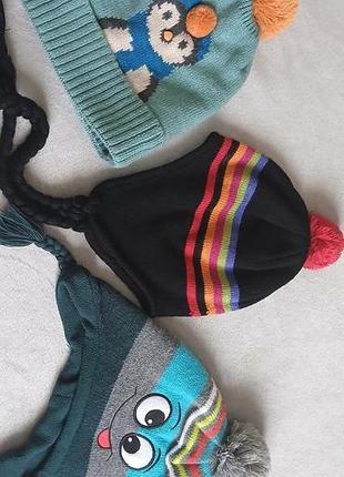 Шапки мальчик 4-8роков Тепленькие