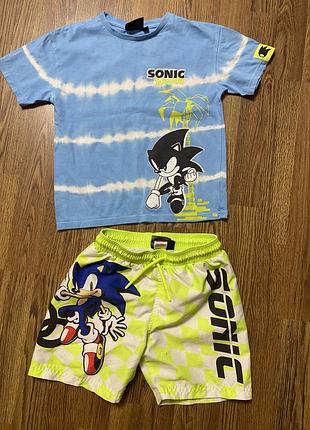 Летний  костюм sonic для мальчика 5-6лет