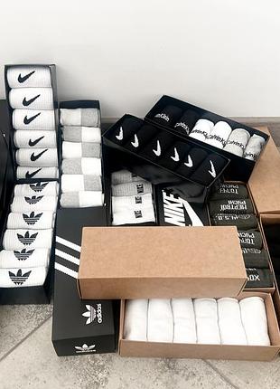 Подарункові бокси із 6 пар шкарпеток nike, puma, adidas, ck
