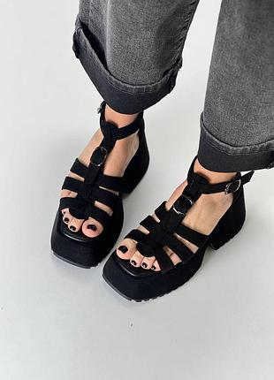 Босоніжки замша