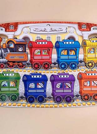 Пазл-вкладыш ubee поезд большой из дерева псд296