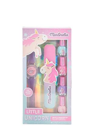 Детский подарочный набор martinelia little unicorn watch &amp; manicure set.
