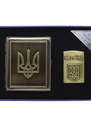 Подарочный набор футляр и зажигалка украина