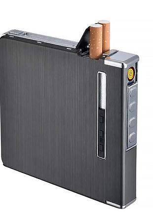 Футляр на 20 штук и usb зажигалкой и выбросом
