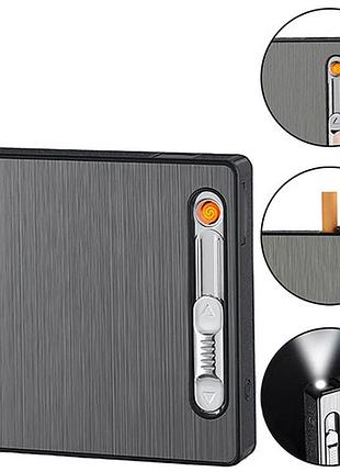Кейс футляр с подачей сигарет и usb зажигалкой