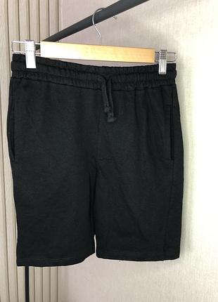 Чорні плотні шорти для хлопчика з карманами