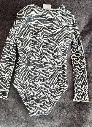 Трендовий боді zara в рубчик для дівчинки