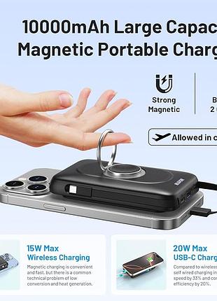 Павербанк 10000 mah, magsafe, usb-c, lightning