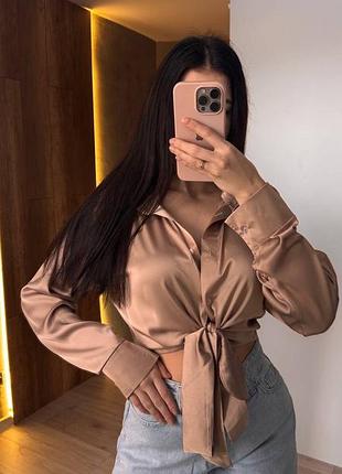 Жіноча укорочена шовкова сорочка
