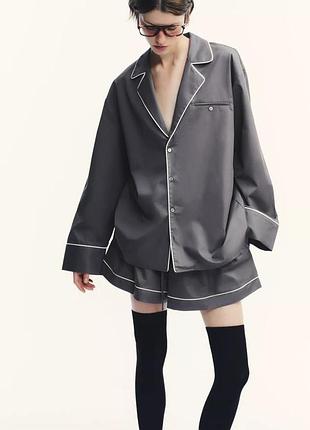 Сорочка вільна рубашка сорочка бавовняна рубашка овер хлопок