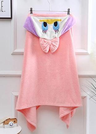 Полотенце для детей уголок утка поночка розовый 140х70 см