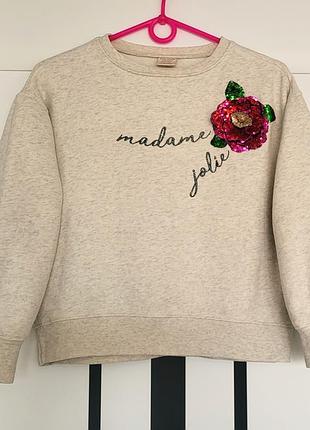 Світшот,  толстовка ф.zara