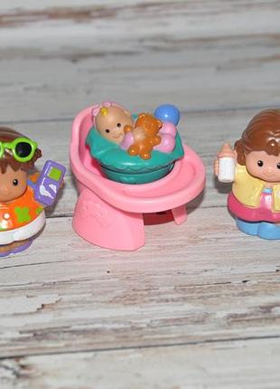 Редкий фирменный набор фигурок маленькие человечки little people fisher price литл пипл семья младенец