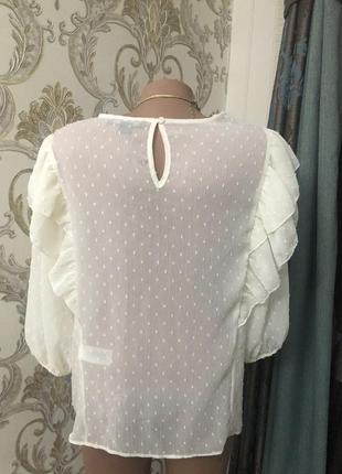 Шикарная нежная трендовая блуза блузка primark воланы стильная рюши модная рюшки блузон3 фото