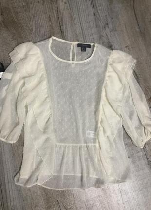 Шикарная нежная трендовая блуза блузка primark воланы стильная рюши модная рюшки блузон6 фото