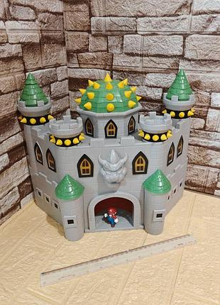 Bowsera super mario с фигуркой bowsera, замок марио, большой со звуком
