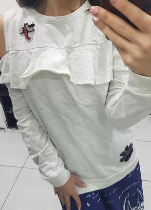 Реглан, джемпер, свитерик, кофта h&m с открытыми плечами.