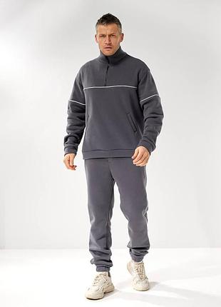 Спортивний костюм чоловічий / графітовий  спортивний костюм чоловічий / теплий костюм чоловічий / теплий  спортивний костюм графіт