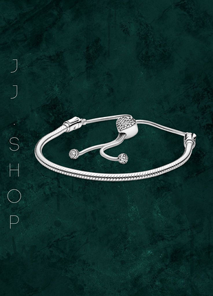 Усеребренный браслет "сердце и дрave" pandora (пандора) 598699c01