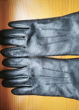 M&s шкіряні рукавички чорні жіночі