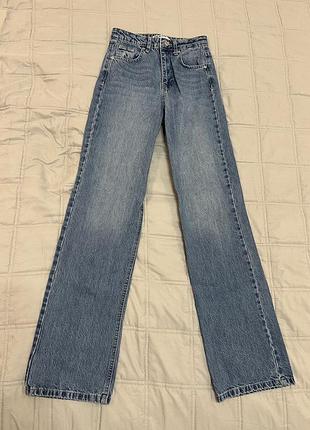 Прямі блакитні джинси one by one