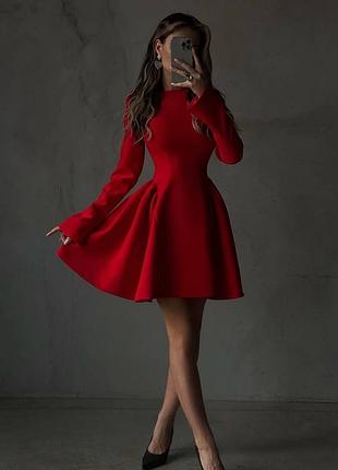 Жіноча класична міні коротка сукня плаття з костюмної тканини