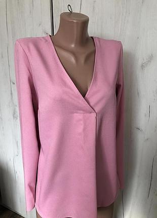 Розовая блуза пудровая свободного кроя