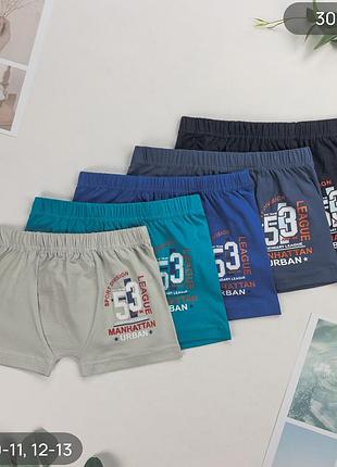 Труси боксери для хлопчика бавовняні nicoletta, комплект (5 шт.) 8-9, 10-11, 12-13 років