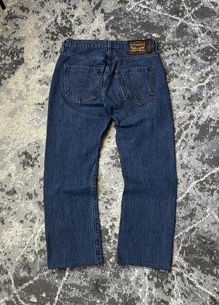 Класичні чоловічі темно-сині джинси levi’s 501 original fit оригінал левай в ідеальному стані 505 510 511 521