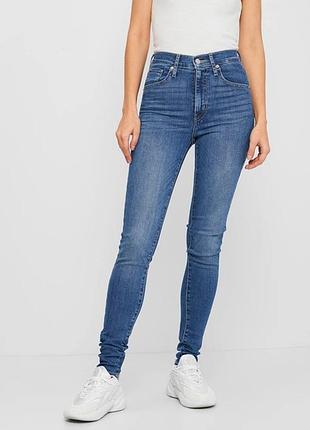 Джинсы женские с высокой посадкой levi`s mile high super skinny, размер 30/30