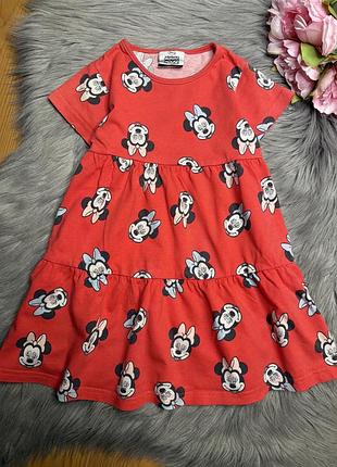 Ідеальна стильна бавовняна сукня minnie mouse на дівчинку 2/3р george disney