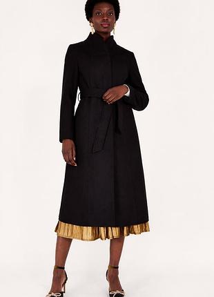 Елегантне чорне пальто monsoon  | вовняна суміш | класичний крій