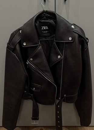 Кожанка zara кожаная куртка
