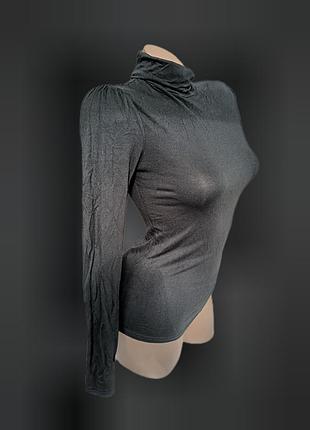 Чорний гольф еластичний жіночий 4