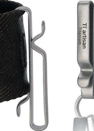 Edc титанова кліпса затискач tiartisan для поуча ключів клипса карабін