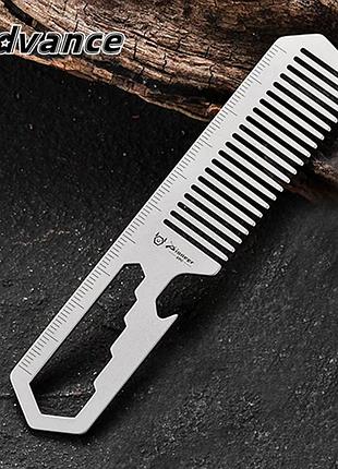 Edc титановая расческа мультитул advance открывалка расческа линейка