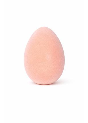 Яйцо декоративное лебединое «бархат» светло-розовое 9,5×7 см, монохий декор, 1 шт