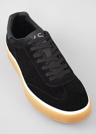 Кеды мужские кожаные 594528 черные