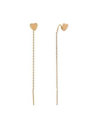 Золоті сережки з фіанітами 0.04ct (214595001)