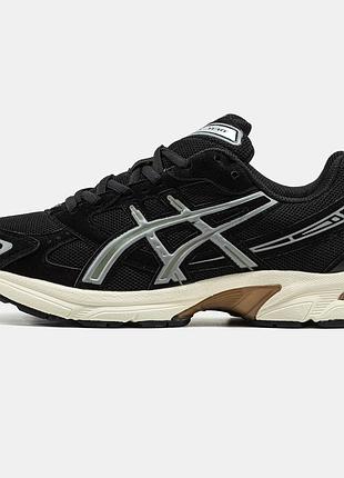 Asics gel-1130 черные с белыми вставками, ретро беговые кроссовки, премиум качество