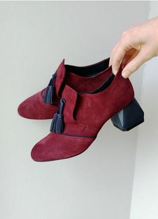 Ботинки из натуральной замши, туфли демисезонные