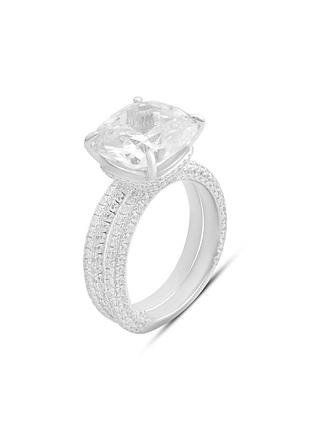 Серебряное кольцо с фианитами (17/18 см размеры) 2192909