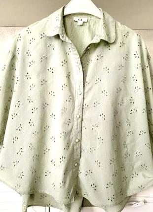 Котонова гафтована сорочка прошва