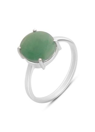 Срібне кільце з натуральним смарагдом 4.25ct (18 см розмір) 2172352