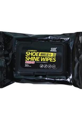 Супер эффективные салфетки для чистки обуви shoe shine wipes 30 шт/уп