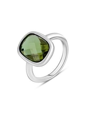 Срібне кільце з султанить султанітом (18 см розмір) 1948491