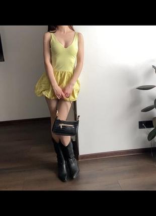 Неймовірна лимонна сукня zara