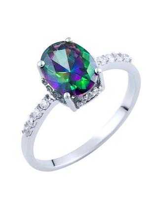 Серебряное кольцо с мистик топазом 1.388ct (17.5см размер) 1734339