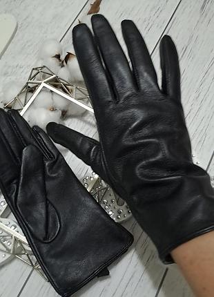 Перчатки кожаные на утеплении